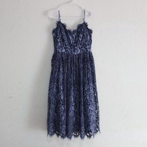 Eliza J gathered lace midi dress size 4